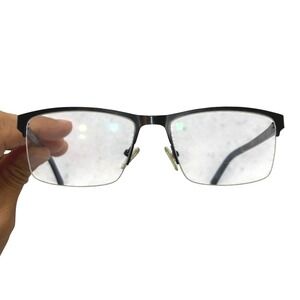 Link Occhiali 6111 C8 Mens Semi Rimless Eyeglasses Matte Black Gray 55-17-138